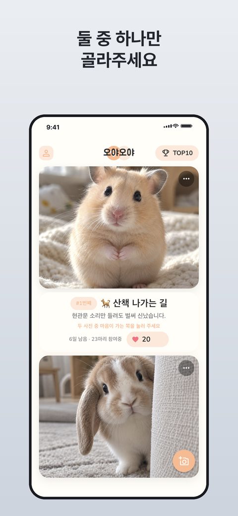 둘 중 하나만 골라주세요